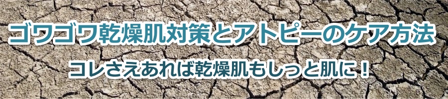 ゴワゴワ乾燥肌対策とアトピーのケア方法